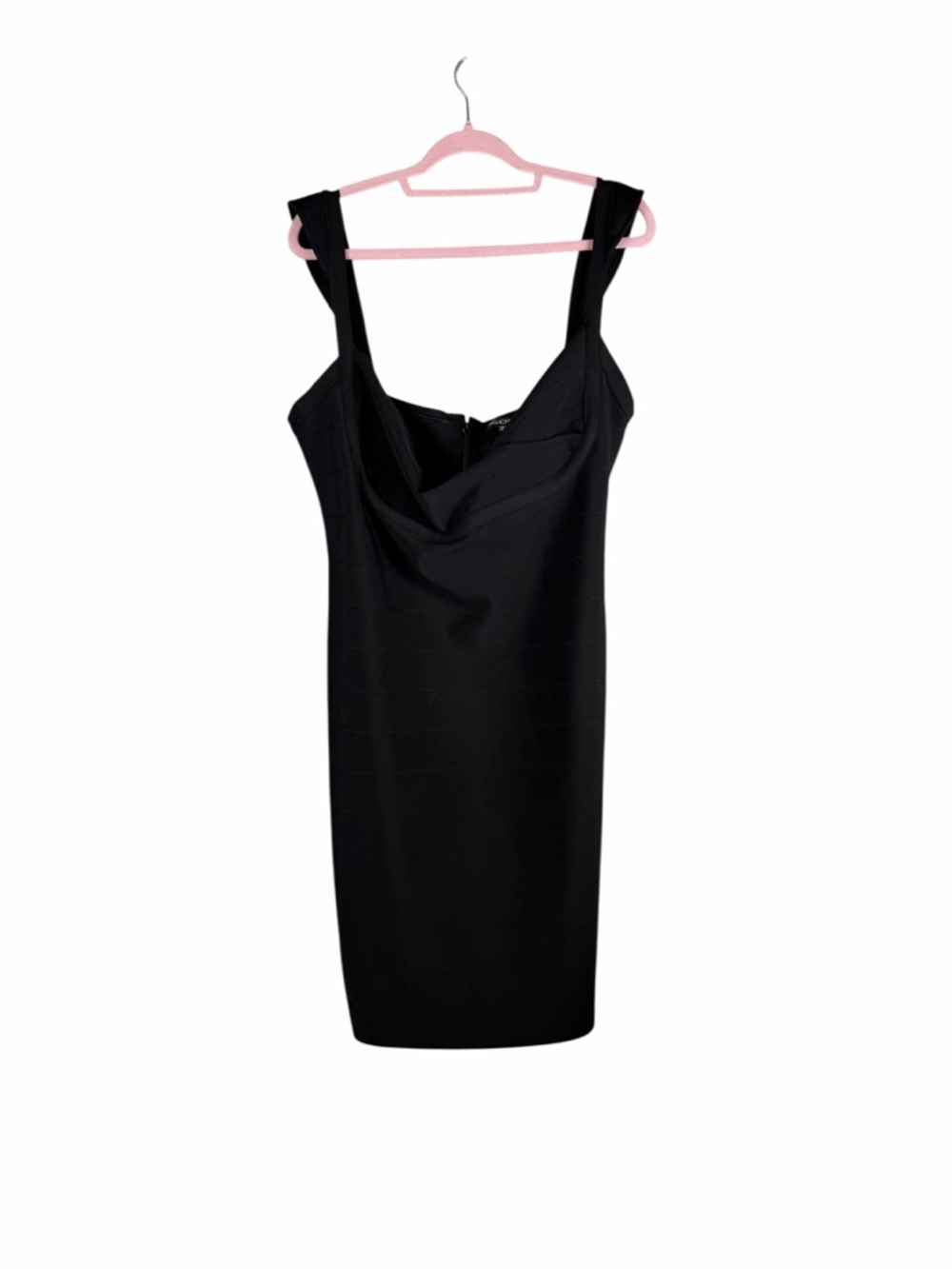 Fashion Nova Black Bandage Bodycon Cowl Neck Midi Dress 2X